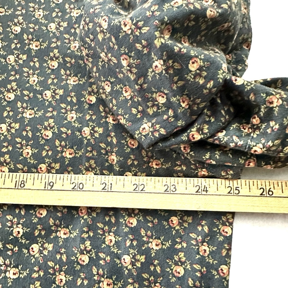 Recollections XL Edwardian Steampunk Victorian Reenactment Floral Puff Lace Top - Picture 8 of 11